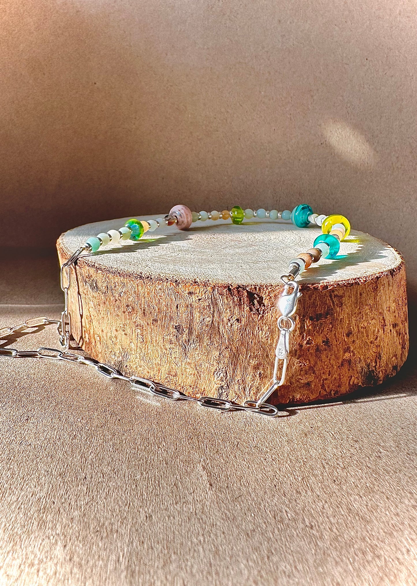 Easter Basket Glass Necklace