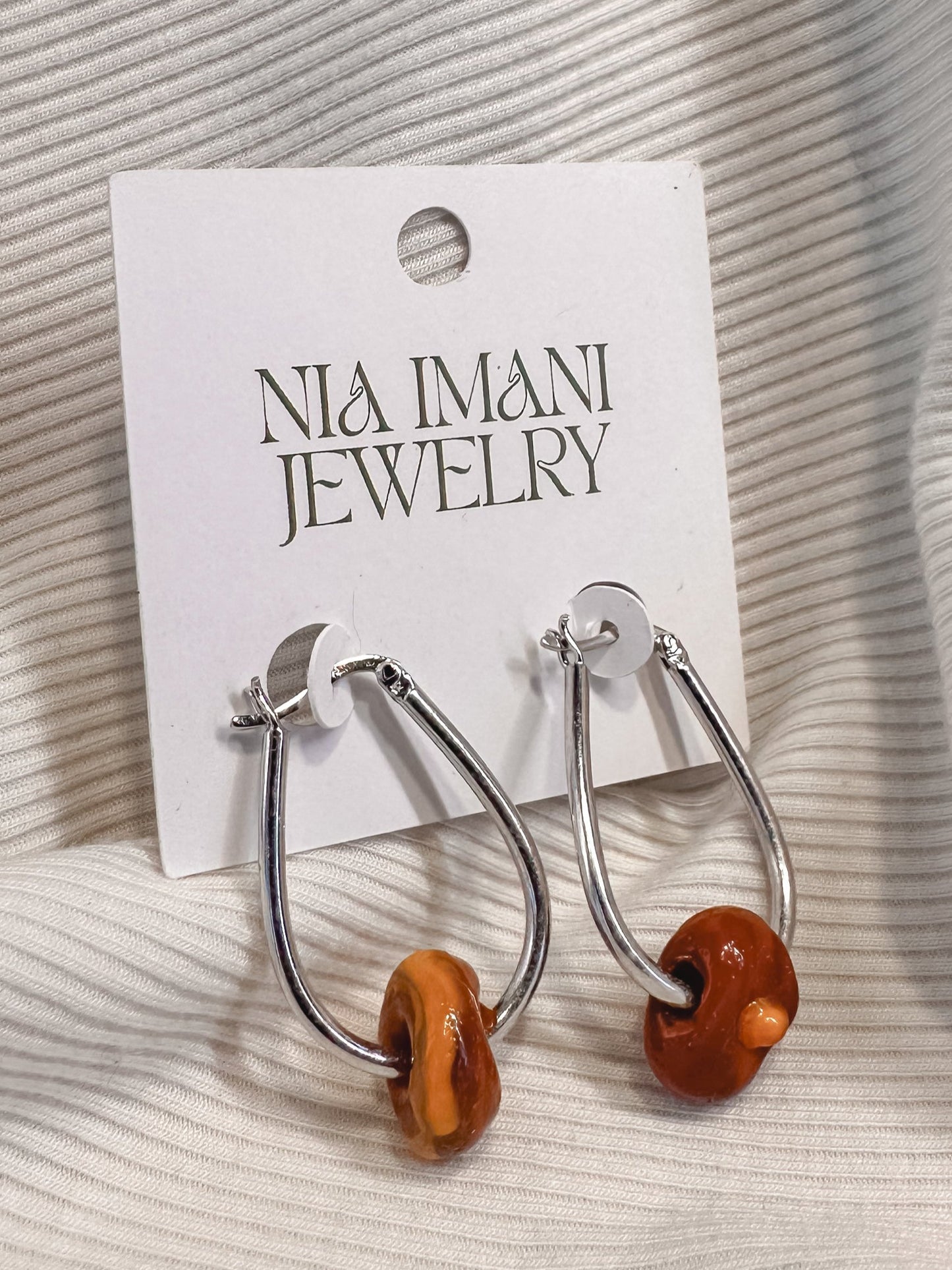 Sterling & Brick Earrings