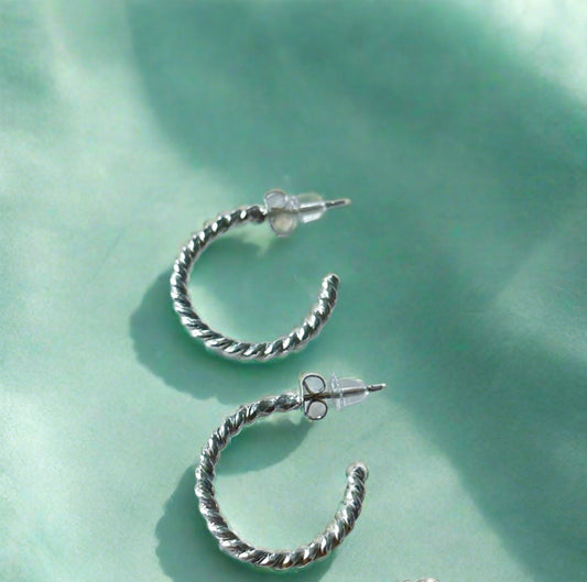 Silver Mini Hoops